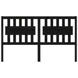 Bed Headboard Black 155.5 cm Solid Wood Pine