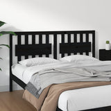 Bed Headboard Black 155.5 cm Solid Wood Pine