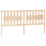 Bed Headboard 185.5 cm Solid Wood Pine - Front View