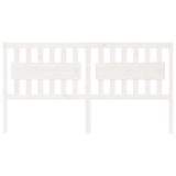 Bed Headboard White 185.5 cm Solid Wood Pine - Side View