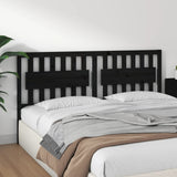 Bed Headboard Black 185.5 cm Solid Wood Pine - Top-Down View