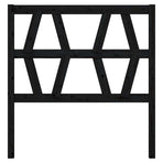 Bed Headboard Black 96 cm Solid Wood Pine