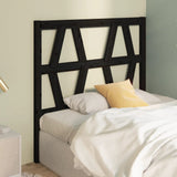 Bed Headboard Black 96 cm Solid Wood Pine - Top-Down View