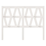 Bed Headboard White 141 cm Solid Wood Pine - Side View