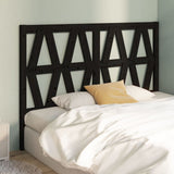 Bed Headboard Black 156 cm Solid Wood Pine - Top-Down View