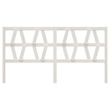 Bed Headboard White 186 cm Solid Wood Pine - Side View