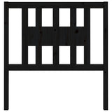 Headboard Black 96 cm Solid Wood Pine - Side View