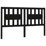Headboard Black 141 cm Solid Wood Pine