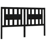 Headboard Black 156 cm Solid Wood Pine