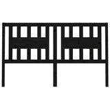 Headboard Black 156 cm Solid Wood Pine - Side View