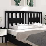 Headboard Black 156 cm Solid Wood Pine - Top-Down View