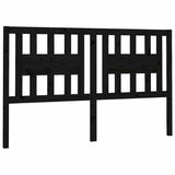 Headboard Black 186 cm Solid Wood Pine