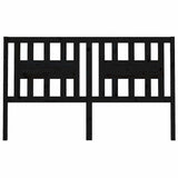 Headboard Black 186 cm Solid Wood Pine