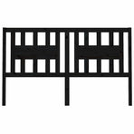 Headboard Black 186 cm Solid Wood Pine