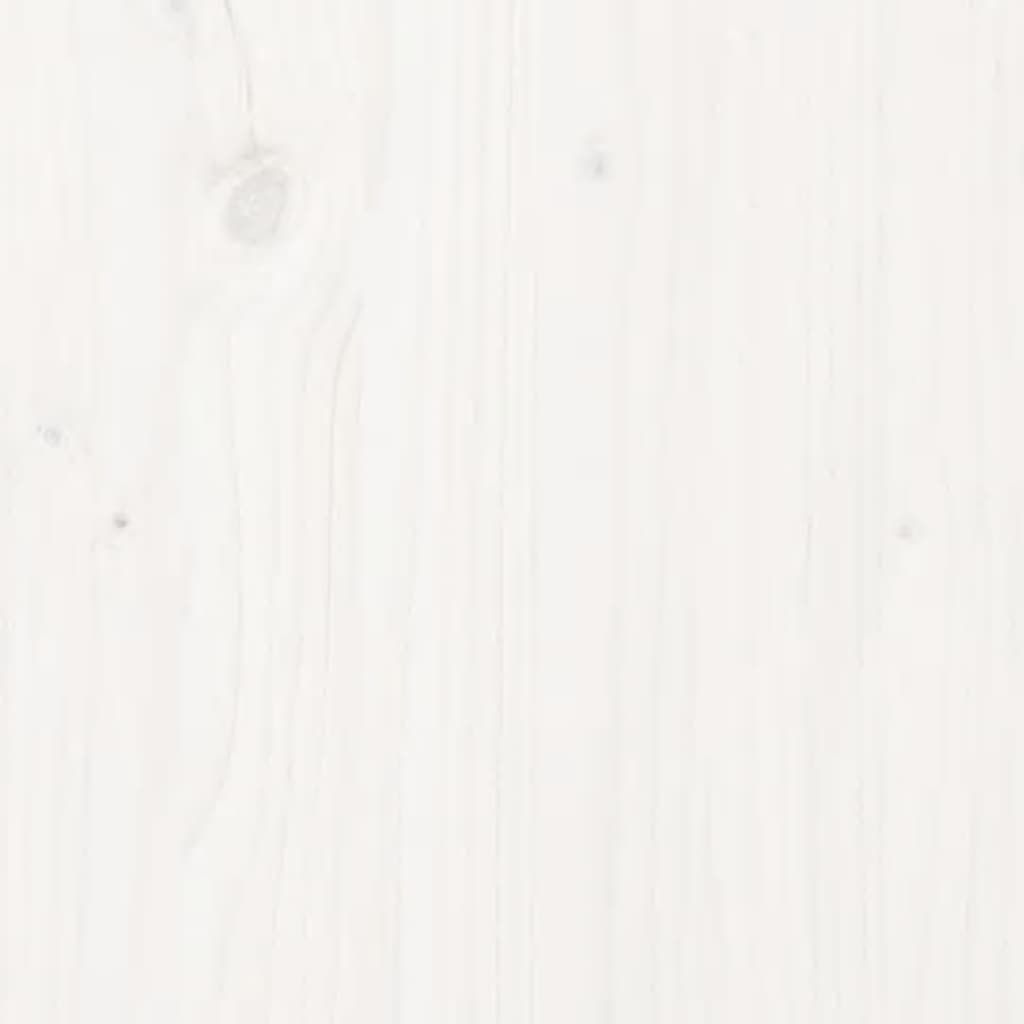 Headboard White 96x4x100 cm Solid Wood Pine