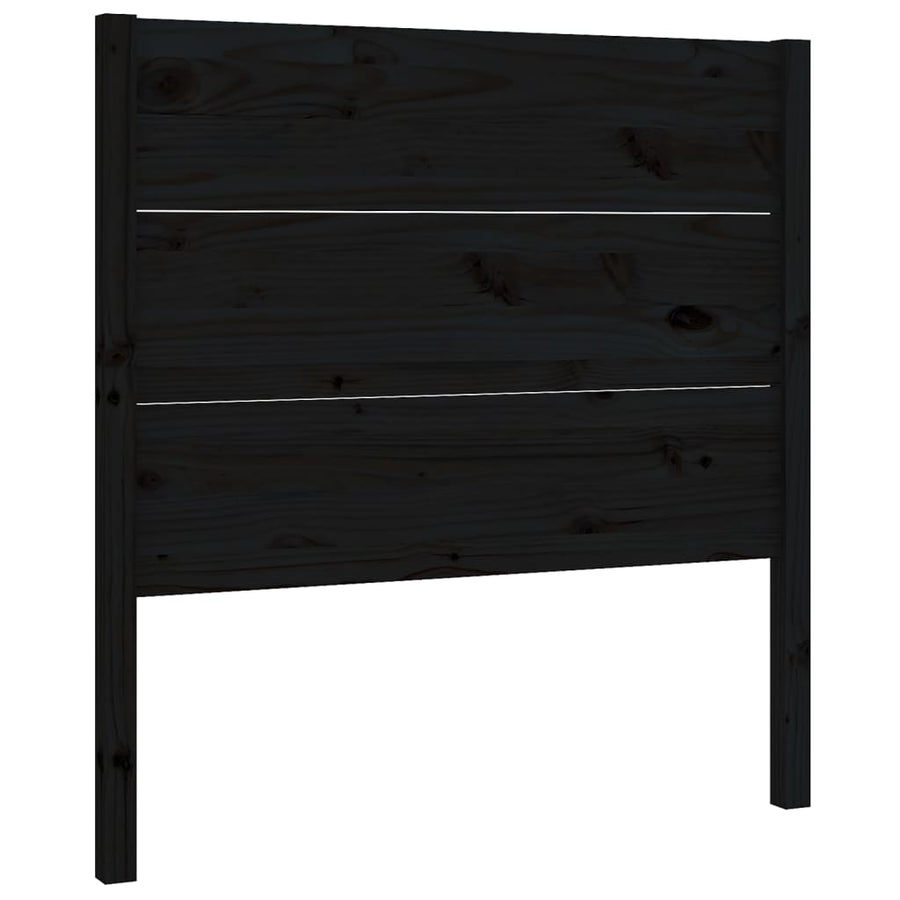 Headboard Black 96 cm Solid Wood Pine