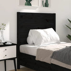 Headboard Black 96 cm Solid Wood Pine