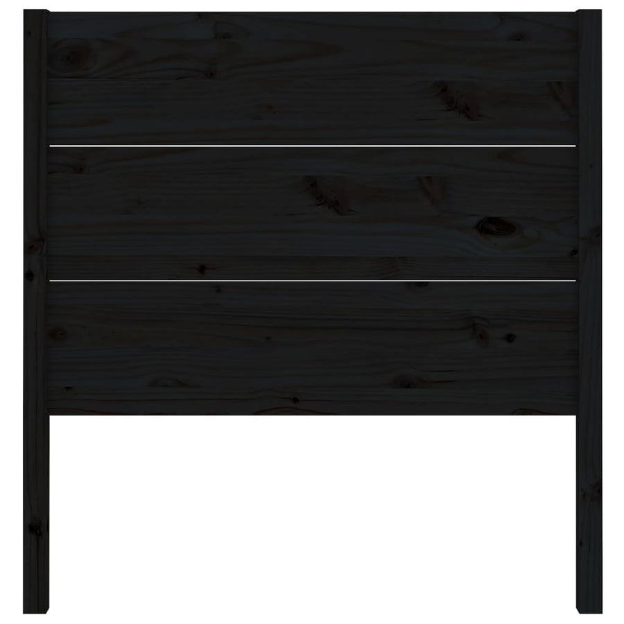 Headboard Black 96 cm Solid Wood Pine