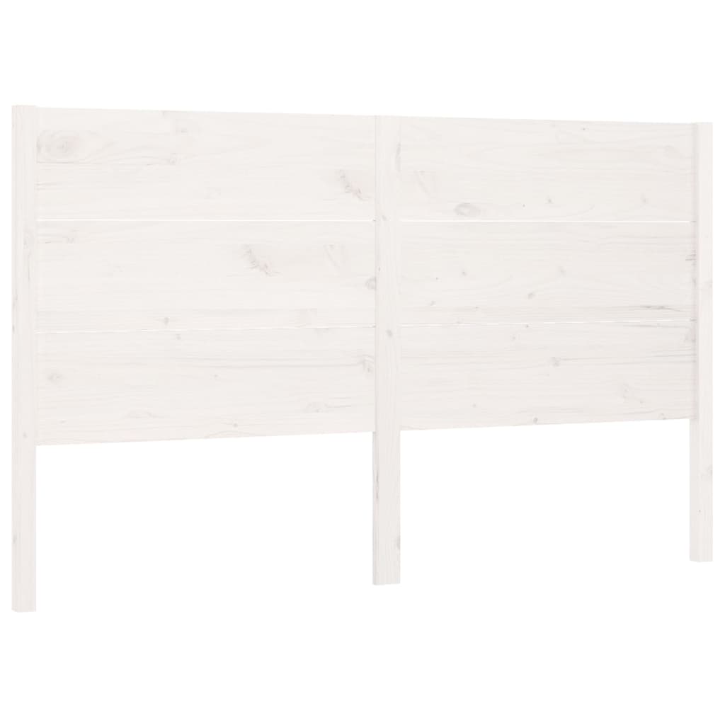 Headboard White 186 cm Solid Wood Pine