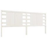 Headboard White 186 cm Solid Wood Pine - Front View