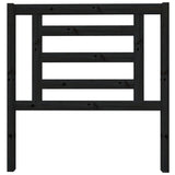 Bed Headboard Black 96 cm Solid Wood Pine - Side View