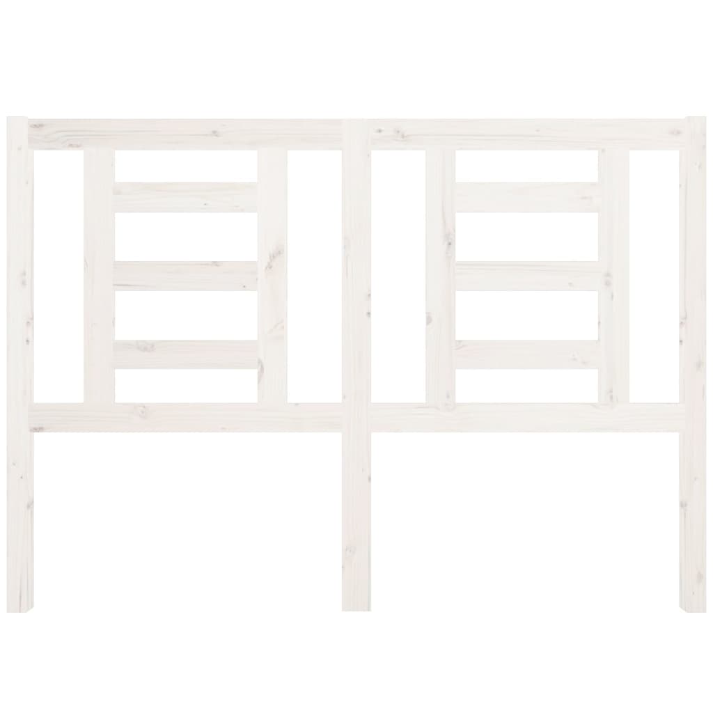 Bed Headboard White 141 cm Solid Wood Pine