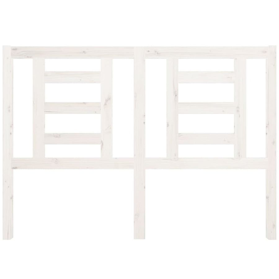 Bed Headboard White 141 cm Solid Wood Pine