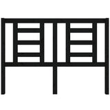 Bed Headboard Black 141 cm Solid Wood Pine - Side View