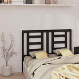 Bed Headboard Black 141 cm Solid Wood Pine - Top-Down View