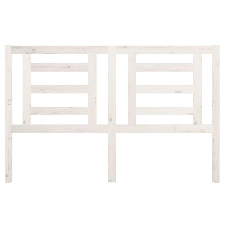 Bed Headboard White 156 cm Solid Wood Pine