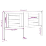 Bed Headboard White 156 cm Solid Wood Pine