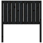 Bed Headboard Black 95.5 cm Solid Wood Pine