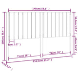 Bed Headboard 155.5x4x100 cm Solid Wood Pine