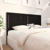 Bed Headboard Black 155.5x4x100 cm Solid Wood Pine