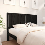 Bed Headboard Black 155.5x4x100 cm Solid Wood Pine