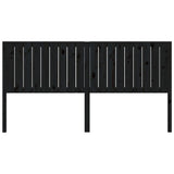 Bed Headboard Black 185.5 cm Solid Wood Pine