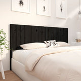 Bed Headboard Black 185.5 cm Solid Wood Pine