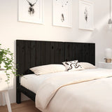 Bed Headboard Black 185.5 cm Solid Wood Pine