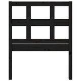 Bed Headboard Black 95.5 cm Solid Wood Pine