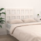 Bed Headboard White 140.5 cm Solid Wood Pine - Side View