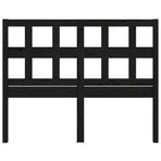 Bed Headboard Black 185.5 cm Solid Wood Pine