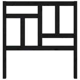 Bed Headboard Black 95.5 cm Solid Wood Pine - Side View