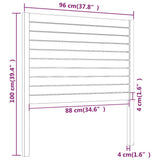 Bed Headboard 96 cm Solid Wood Pine