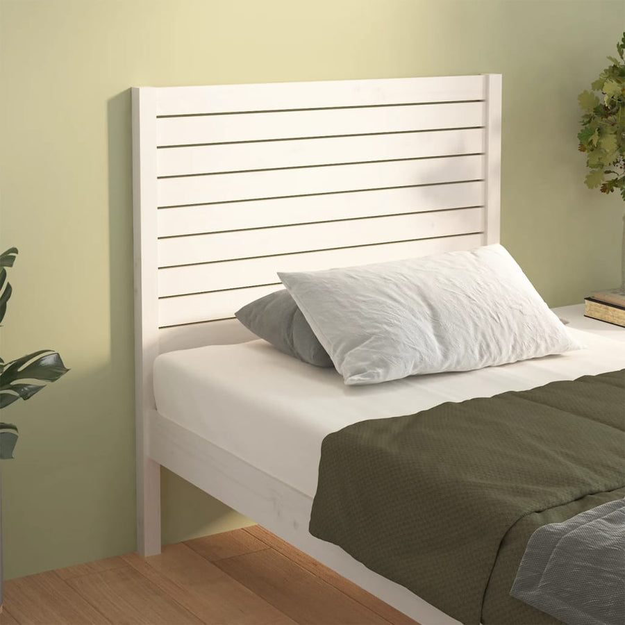Bed Headboard White 96 cm Solid Wood Pine
