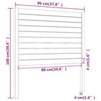 Bed Headboard White 96 cm Solid Wood Pine