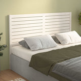 Bed Headboard White 141x4x100 cm Solid Wood Pine - Top-Down View