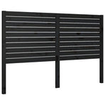 Bed Headboard Black 141 cm Solid Wood Pine