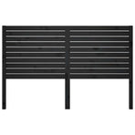 Bed Headboard Black 141 cm Solid Wood Pine