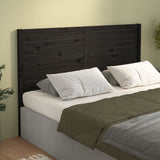 Bed Headboard Black 141 cm Solid Wood Pine - Top-Down View