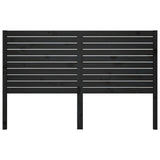 Bed Headboard Black 156x4x100 cm Solid Wood Pine - Side View